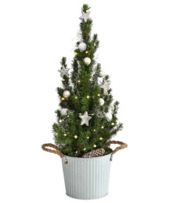 Geschmückter Weihnachtsbaum Linus, Mit Lichterkette, Ca. H50 Cm