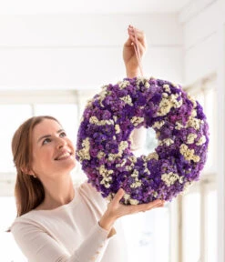 Dehner Kranz Statice, Lila/weiß, Ca. Ø40 Cm -Elho Verkäufe 6273882 WE MO 002 KranzStatice40cm