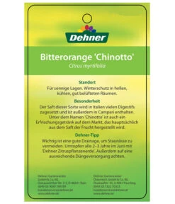 Bitterorange 'Chinotto' -Elho Verkäufe 7119803 BitterorangeChinottoEtikett2
