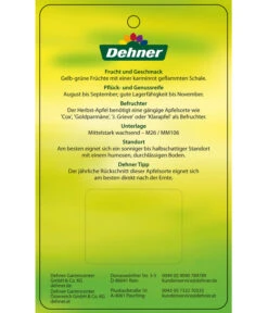 Herbstapfel 'Gravensteiner' -Elho Verkäufe 7657398 HerbstapfelGravensteiner Etikett 2