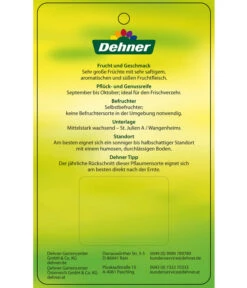 Dehner Pflaume 'Königin Viktoria' -Elho Verkäufe 7702558 PflaumeKoeniginVictoria Etikett 2