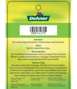 Vanilleblume -Elho Verkäufe 8814279 Vanilleblume Etikett 2